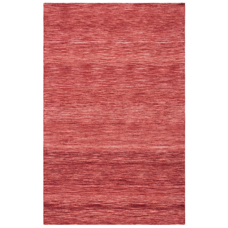 Metro Hand Tufted Wool/Cotton Rug in Orange, Rectangle 3' x 5'