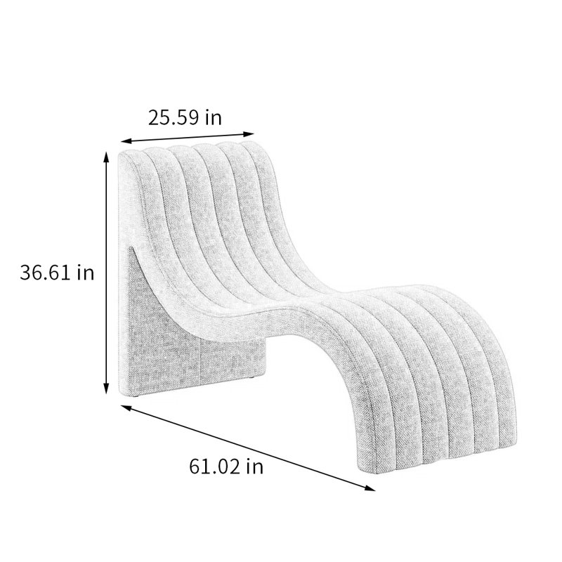 Fauteuil à arc moderne, Mélange de polyester Griege