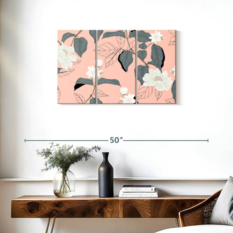 Jasmine On Pink, 20" H x 33" W