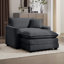 Fauteuil contemporain contemporain à siège profond et confortable avec repose-pieds et coussin-1538638893