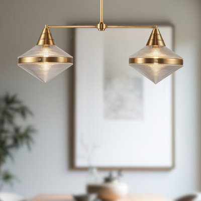 Luminaire suspendu linéaire à 2 lumières Willard