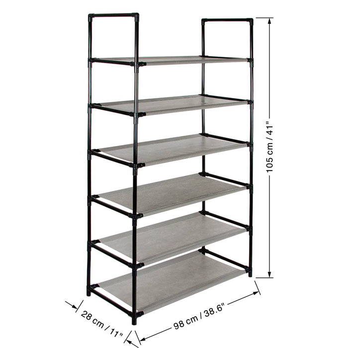 Zipcode Design™ 30 Pair Stackable Shoe Rack & Reviews | Wayfair