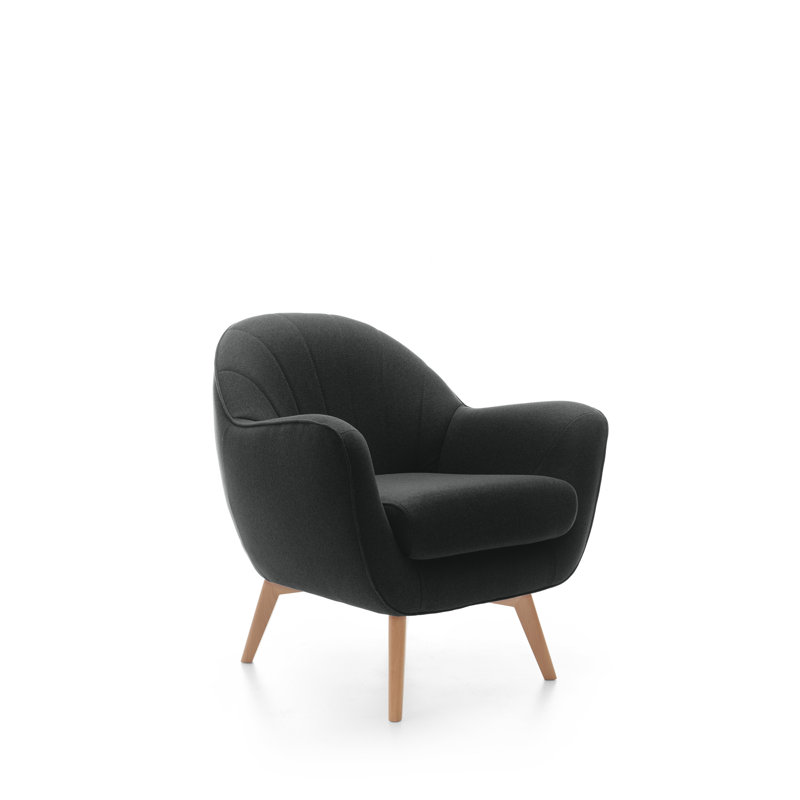 Percy Upholstered Accent Chair, Graphite
