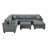 Modern Chenille Modular Sectional Sofa-1020728362