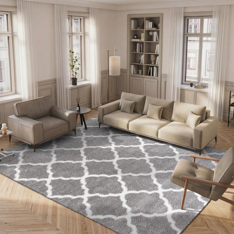 Tahoe Shag Performance Geometric Rug, Rectangle 8' x 10'
