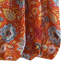 Panneau de rideau en tissu à motif floral avec attaches 4 pièces Izaic Paris, orange