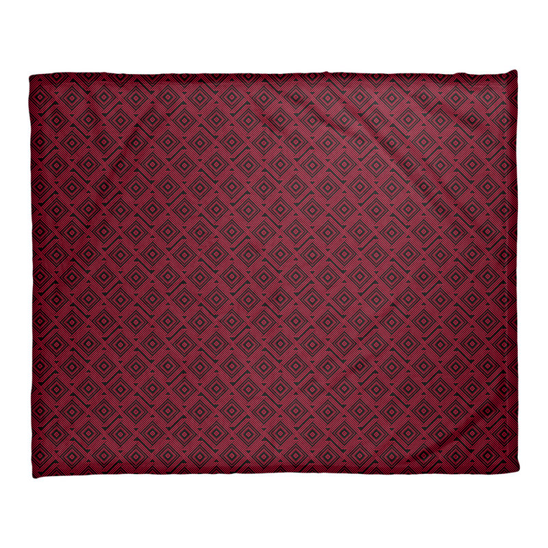 Couverture polaire Katelyn Elizabeth, l 52,5 po x L 62,5 po, Noir / rouge