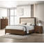 Mobilier de chambre à coucher en bois avec tête de lit capitonnée en tissu et tête de lit