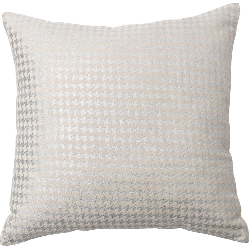  Housse de coussin Houndstooth, Argent