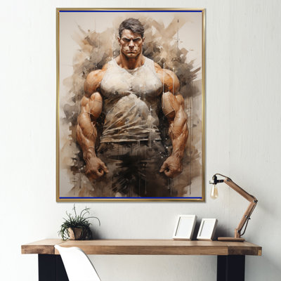 Musculation The Titans Pose - Sports Wall Art Living Room