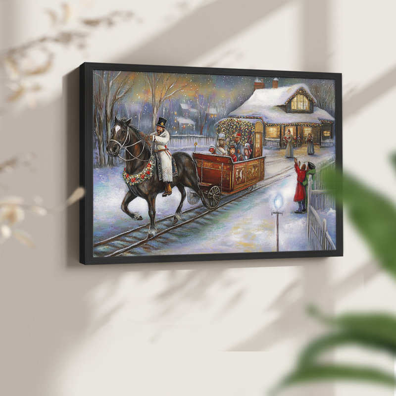 Chirstmas Art-DCLX - Reproduction encadrée - Restickable, H 22 po x l 28 po, Noir, noir, noir, noir