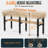 Alok Adjustable 2-Tier Workbench With 4 Ac Outlet And 2 Usb Ports Power Outlets, 2000 Lbs Capacity Heavy Duty Workbench, Rubber Wood Top For Garage, Workshop, Office-1864114420