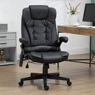 Fauteuil de bureau à massage à haut dossier avec 6 points de vibration