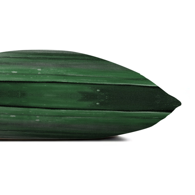 Abstract Outdoor Reversible Throw Pillow, Green, Abstract 1
