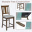 Chaises de salle à manger seulement, ensemble de chaises de salle à manger à hauteur de comptoir pour 4 personnes, chaise de cuisine avec siège rembourré