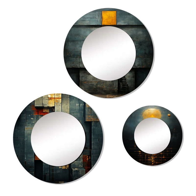 Amitola Metal Round Mirror