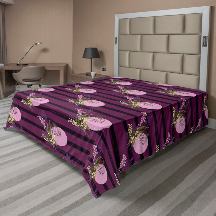 Ambesonne, drap plat floral pivoines, art botanique printanier