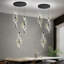 Lustre 3 lumières DEL moderne en acrylique à intensité variable noir-2103614168-2103614169-2103614174
