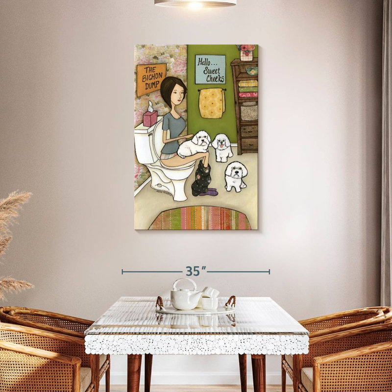 Brampt The Bichon Dump, H 45 po x l 30 po
