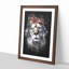 Lion Abstract Paint Splash - Picture Frame Graphic Art-56922954-56922953