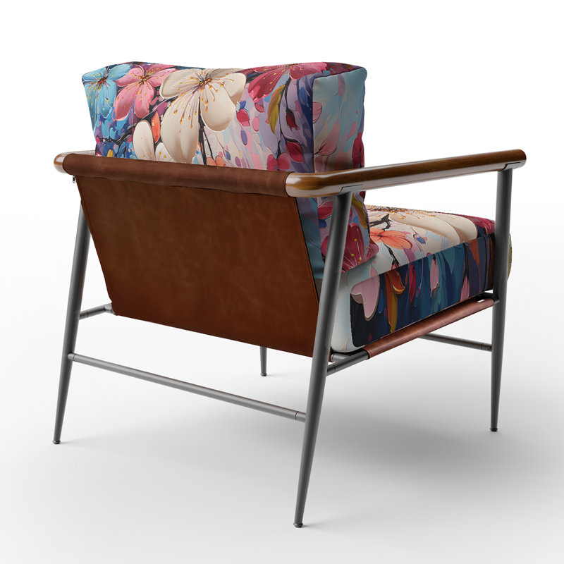 Cruse - Fauteuil d'appoint rembourré Apple Blossom, Noir, noir, noir, noir