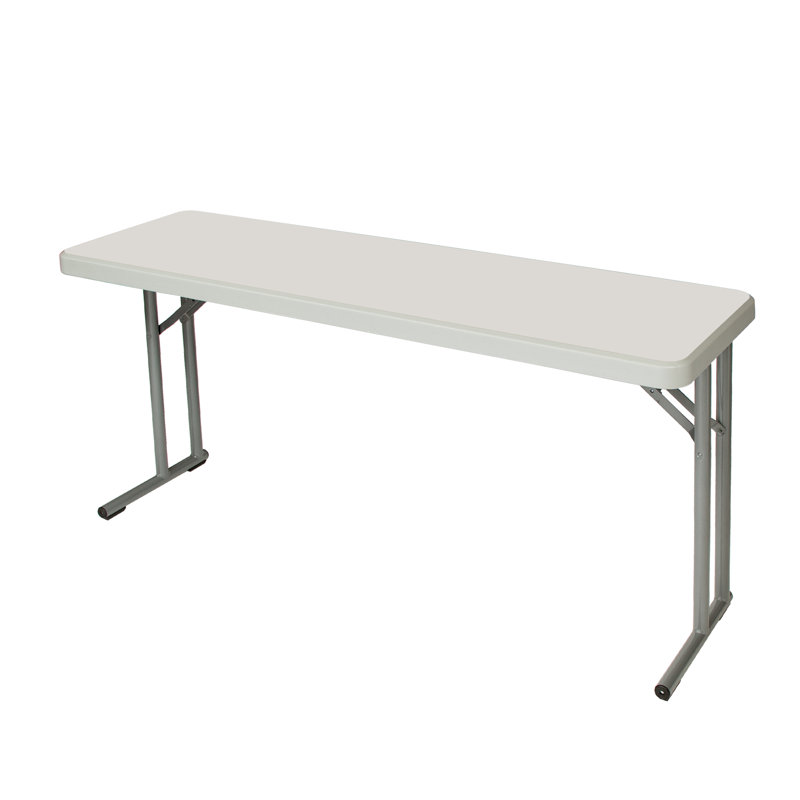 Gray 60" Lightweight Folding Seminar Table with Steel Frame