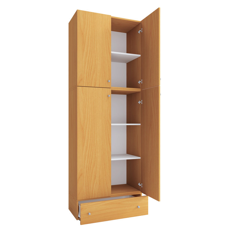 Nolhan Manufactured Wood Wardrobe, Brown