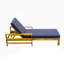 Chaise longue d'extérieur à dossier réglable en bois d'acacia convenant aux jardins-1164427435