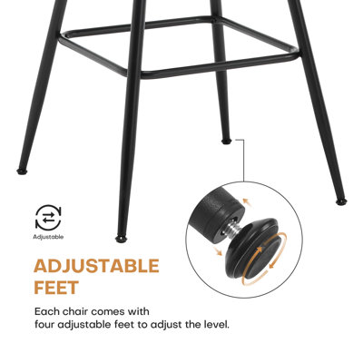 Cane Back Swivel Upholstered  Stool
