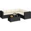 Outdoor Sectional Sofa Set with Thick Cushions-1513852465