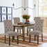 Chaises d'appoint en bois touffetées Bookout