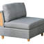 Gris délicat - 5 pièces, tissu orné, bois fabriqué 5 pièces en gris, enveloppé, fabriqué