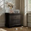 Table de chevet classique en bois 22 po x 16 po x 22,7 po - Noir