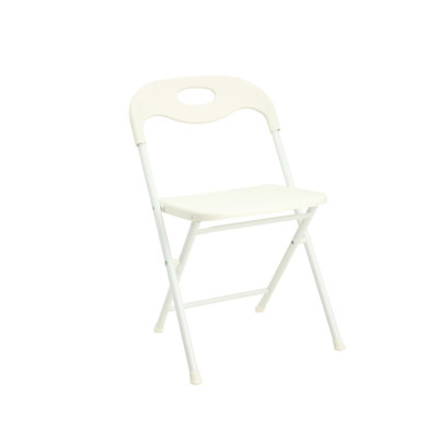 4 chaises pliantes en acier inoxydable blanc de 800 lb, empilables, imperméables, robustes de qualité commerciale, plates pour les rassemblements extérieurs, durables toutes saisons, capacité de base silencieuse anti-égratignures,