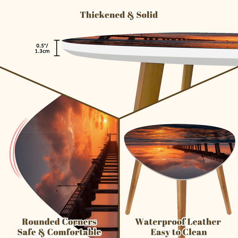 Ensemble de 2 tables basses gigognes Triangle Sunset