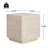 Daphne Outdoor Patio MGO Side Table, Beige Travertine Finish, Set Of 1