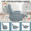 Fauteuil inclinable électrique pivotant et berçant Leatheraire avec support lombaire, degré de pivotement maximal 270 °, mécanisme de mouvement robuste avec ports USB et Type-C-738628764
