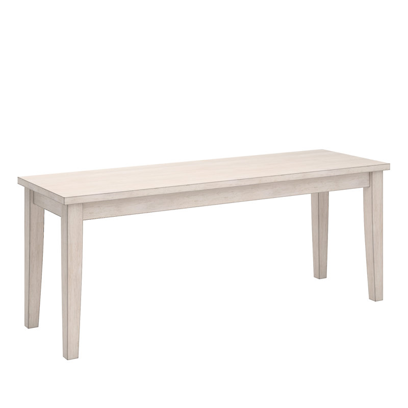Alexa-Mae 6-Person Solid Wood Four-Leg Dining Set, Antique White