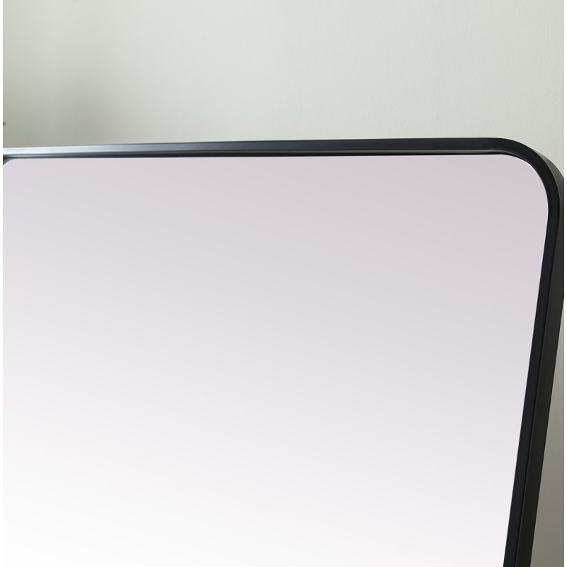 Miroir de plancher Sabine, 60 po x 30 po, Noir, noir, noir, noir