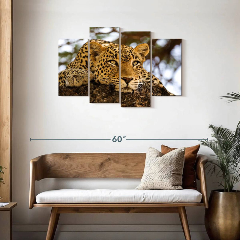 Brampt Leopard Looking For Prey, 27" H x 43" W