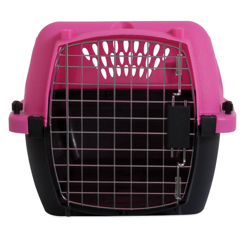 Sac pour transport d'animal, Petit (H 6,75 po x l 15,2 po x P 23,11 po), Rose / Noir