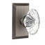 Studio Plate with Oval Fluted Crystal Door Knob-1973833932