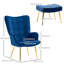 Fauteuil d'appoint moderne Okpara avec repose-pieds, revêtement en tissu bleu foncé-1713324739