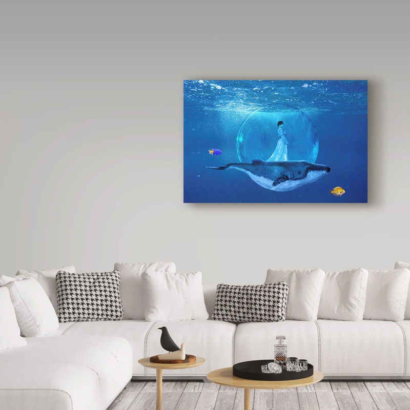 « ocean world », art sur toile, H 22 po x l 32 po