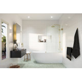 Albedo 31.25 in. x 58 in. Fully Frameless Glass Bathtub Shower Door