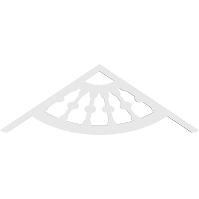 Classic Wagon Wheel Architectural Grade PVC Gable Peditment (4/12) Pitch