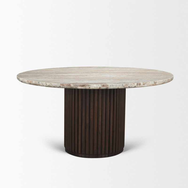 Table de salle à manger Ohara, Brun / brun espresso