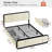 Upholstered Platform Bed with 2 Storage Drawers, Modern Bed Frame with Charging Station, Storage Bed with Velvet Tufted Headboard, No Spring Boxing Needed-1819748593