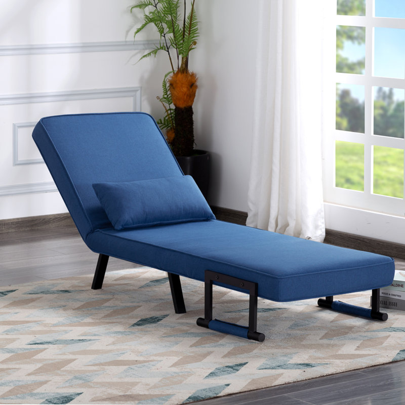 Upholstered Accent Chair, Blue Polyester