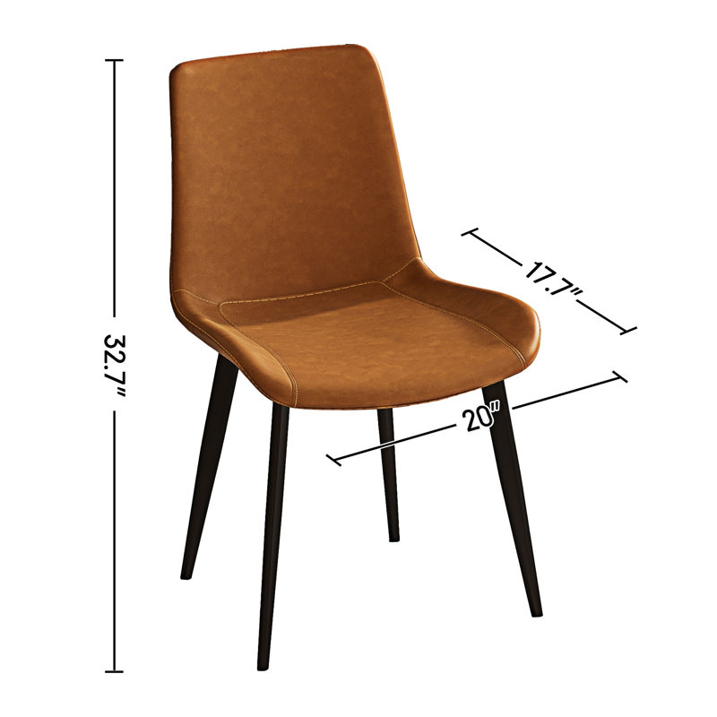 Upholstery Dining Chairs Set Of 4, Orange, 4